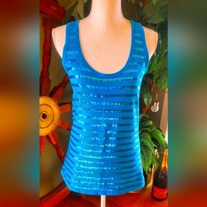 Rue 21 teal Sequin tank. Never worn, no blemishes